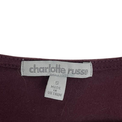 Charlotte Russe Plum Cropped Long Sleeve Top