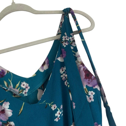 Belongsci Blue & Purple Floral Jumpsuit