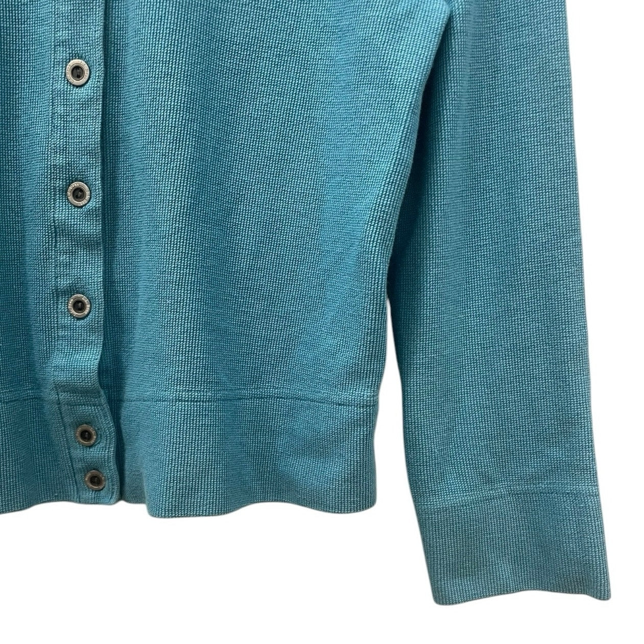 L.L. Bean Blue Knit Button Down Cardigan Sweater