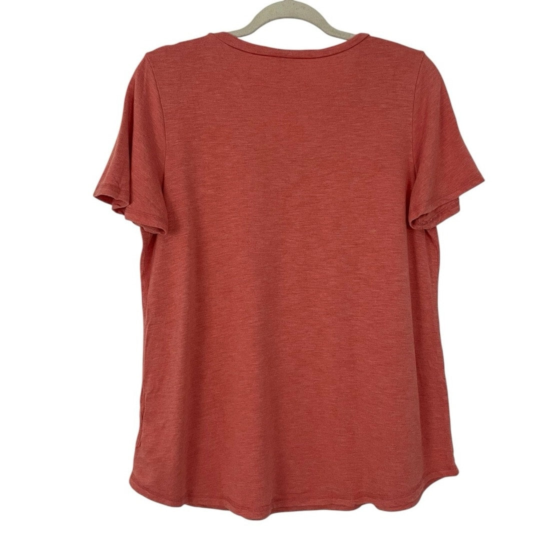 Jessica Simpson Coral Pink V-Neck Short Sleeve Top