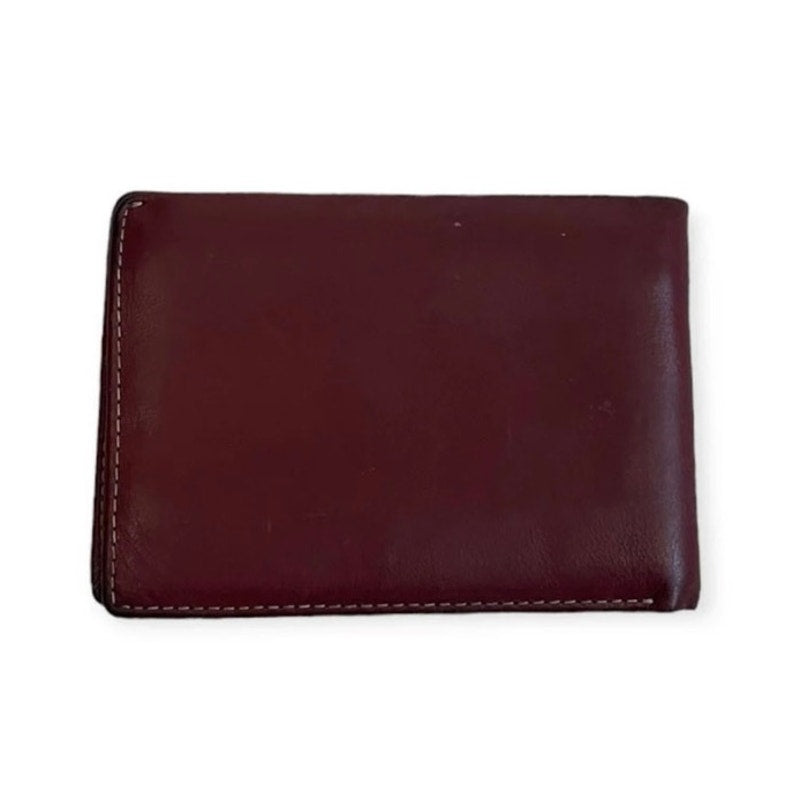 Serman Brand Mens Brown Genuine Leather Trifold Wallet