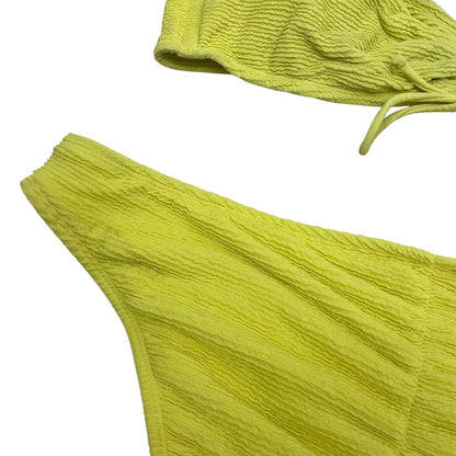 Xhilaration Vibrant Yellow Ribbed Padded Bikini