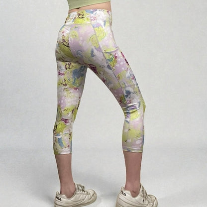 Tek Gear Colorful Pastel Abstract Print High Rise Active Workout Leggings