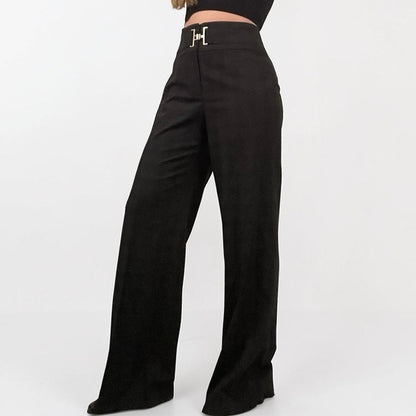 Classiques Entier Grey Wide Leg High Rise Dress Pants