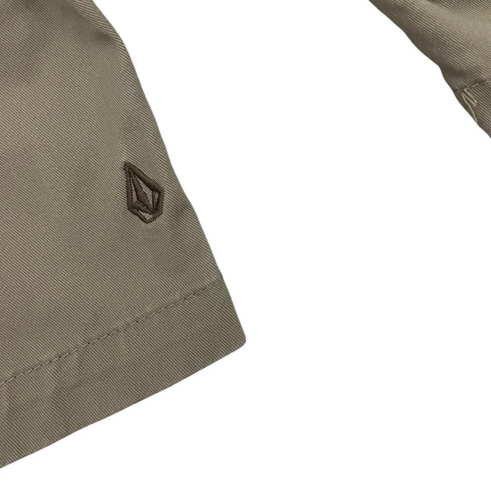 Volcom Mens Khaki Chino Flat Front Shorts