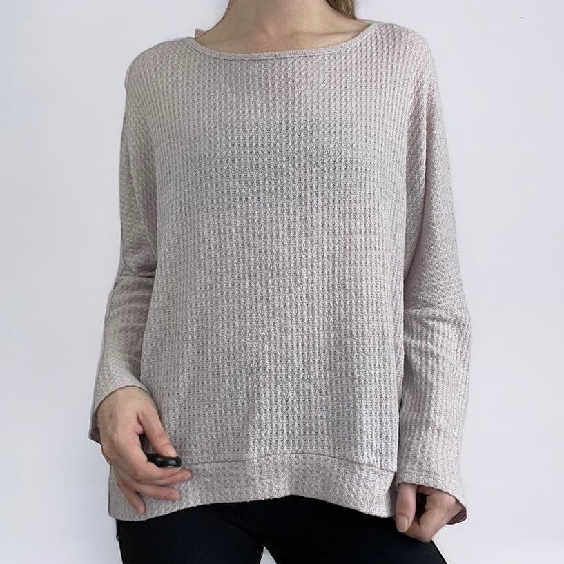 Lime n Chili Soft Light Lavender Knit Long Sleeve Top