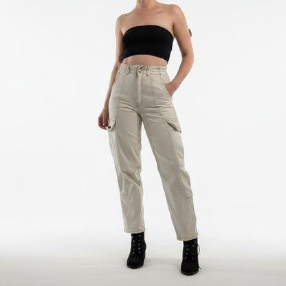 BDG Cream Relaxed Skate Jean Denim High Rise Utility Cargo Pants