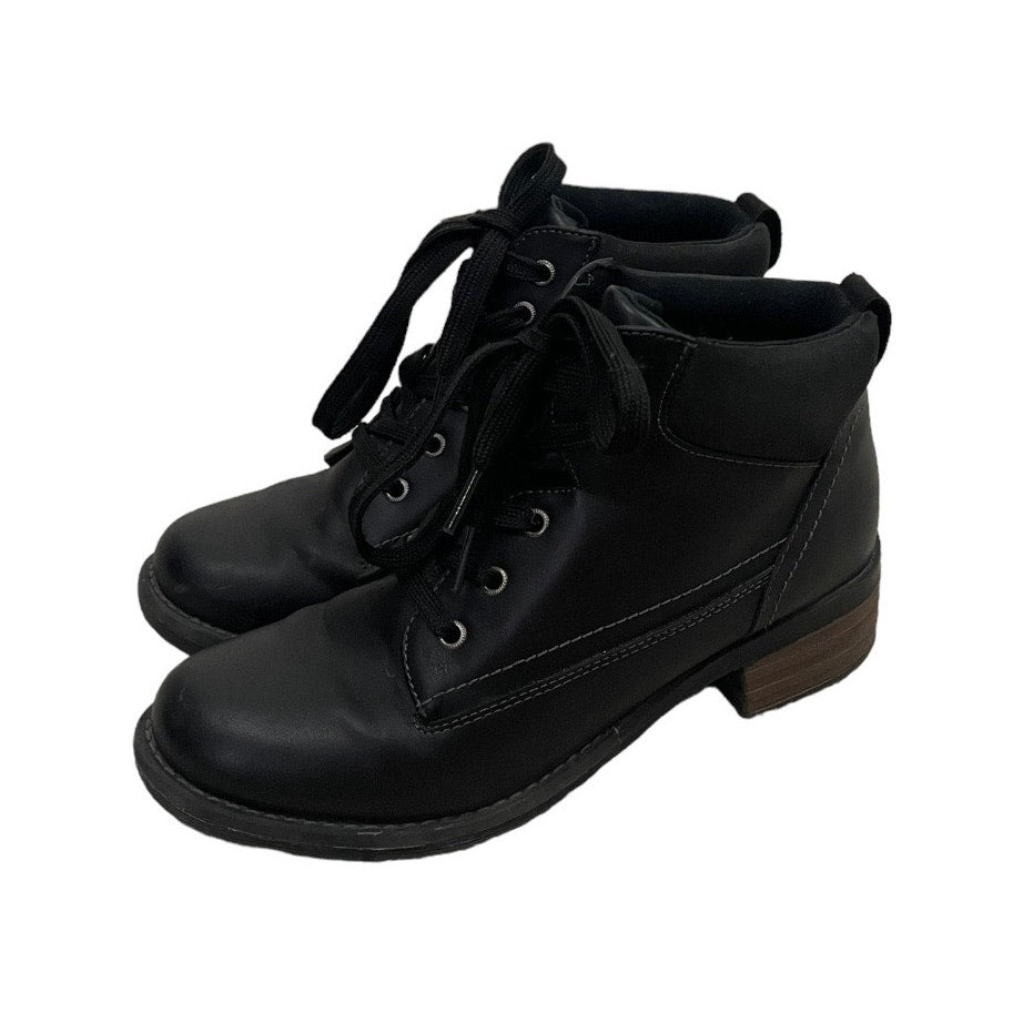 Eastland Black Bandana Faux Leather Ankle Boots