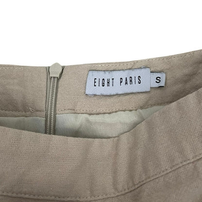 Eight Paris Beige Mini Skirt with Side Slit