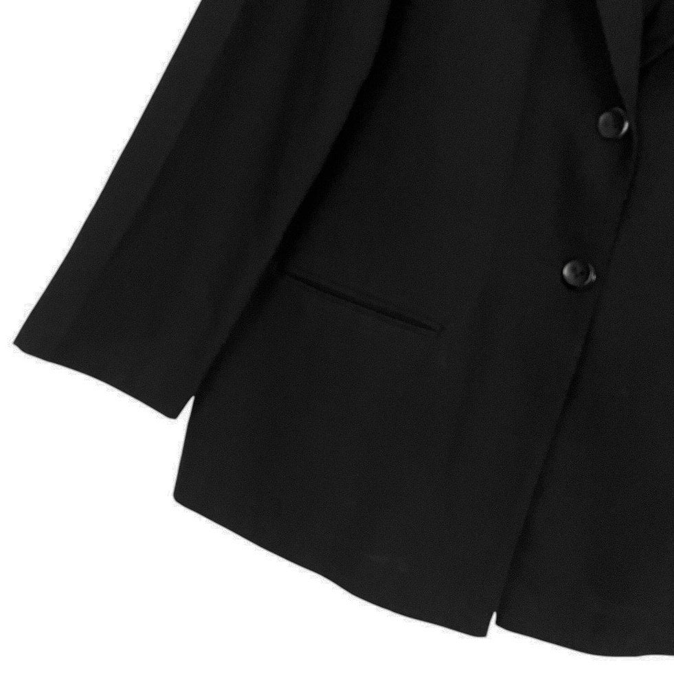 Sag Harbor Vintage Black Button Down Blazer with Shoulder Pads