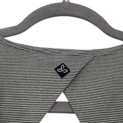 PrAna Athletic Grey Cutout Open Back Active Tank Top