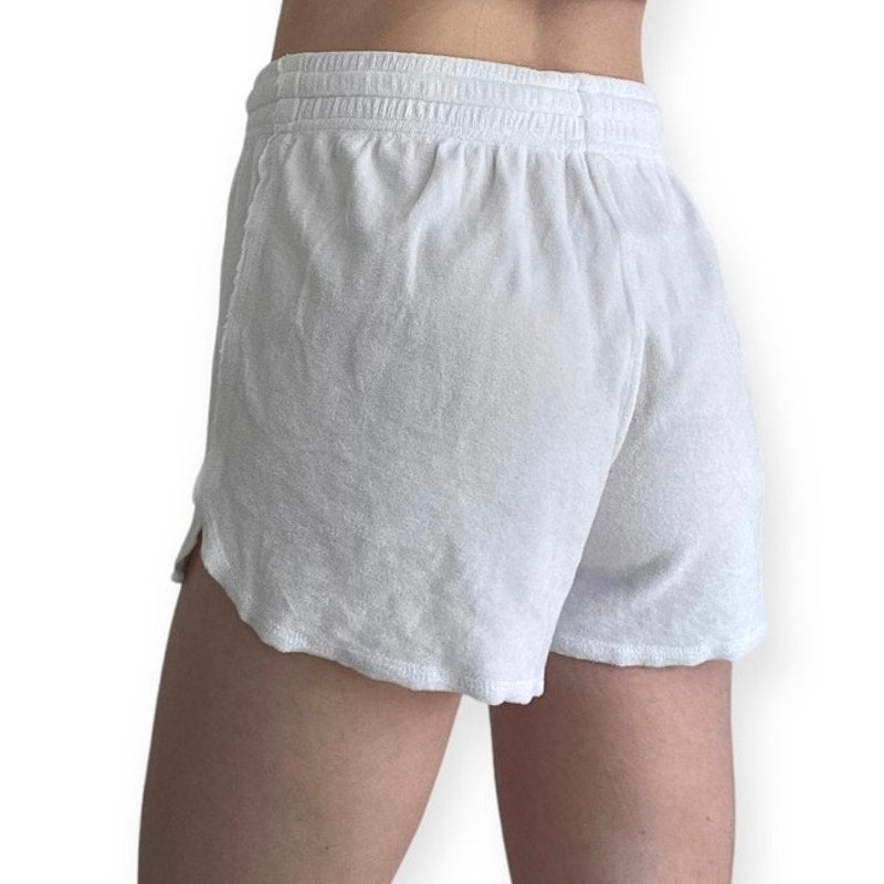 LA Made Soft White Casual Mini Shorts