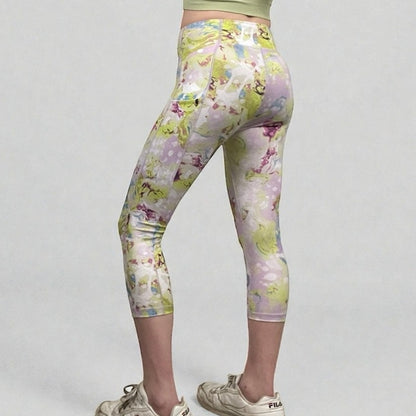 Tek Gear Colorful Pastel Abstract Print High Rise Active Workout Leggings