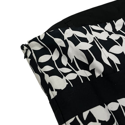 Ann Taylor LOFT Black & White Vine Print Strapless Dress