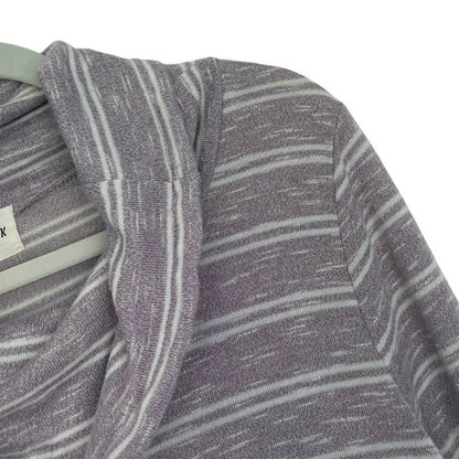 Olive + Oak Purple Striped Cowl Neck Sweatshirt