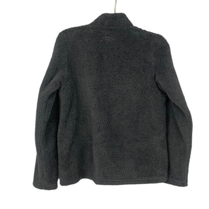 Patagonia Juniors Grey Teddy Sherpa Quarter Zip Sweatshirt
