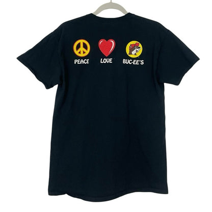 Black Peace Love Buc-ee's Graphic Short Sleeve Tee