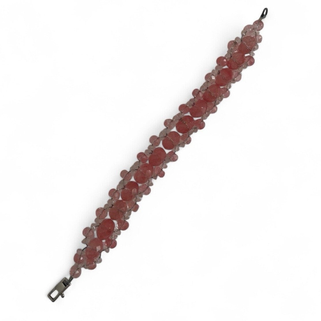 Pink Crystal Thick Beaded Bracelet