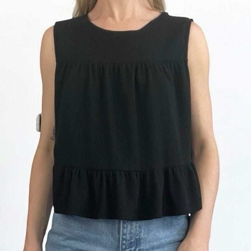 Fourteen & 9th Black Soft Billowy Blouse