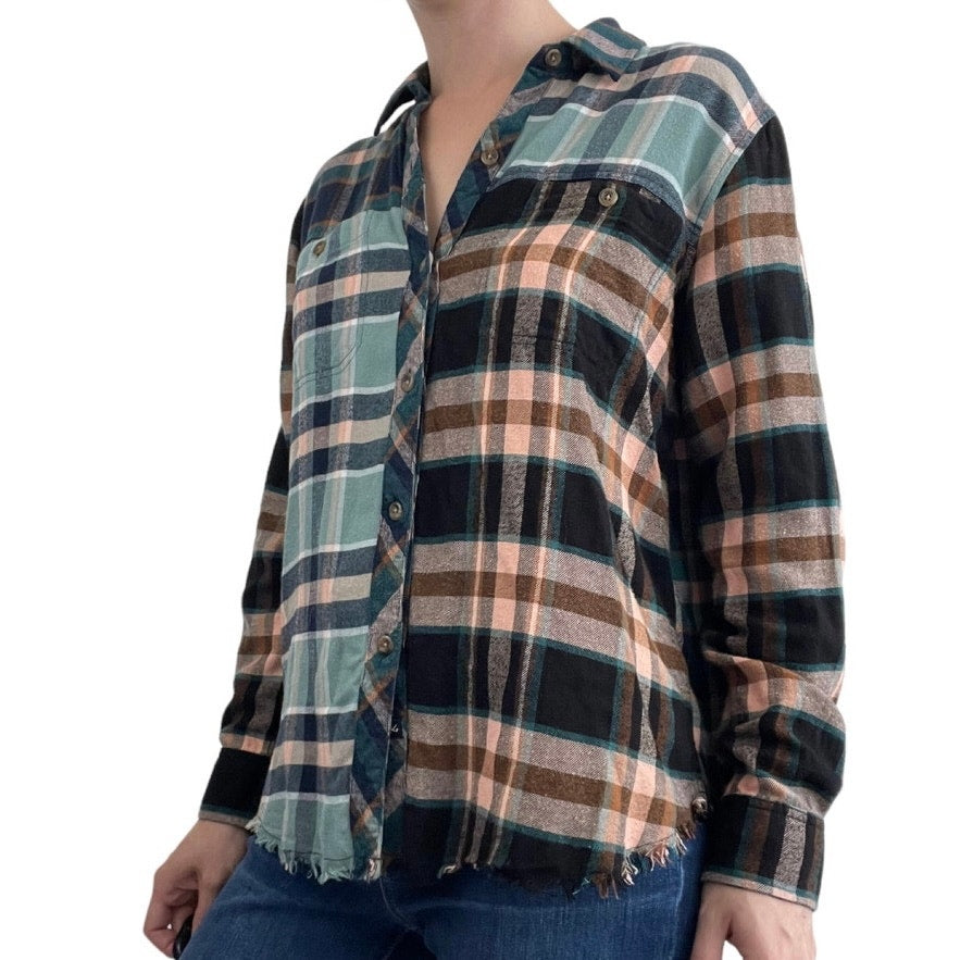 Rails Soft Colorful Plaid Long Sleeve Button Down Top