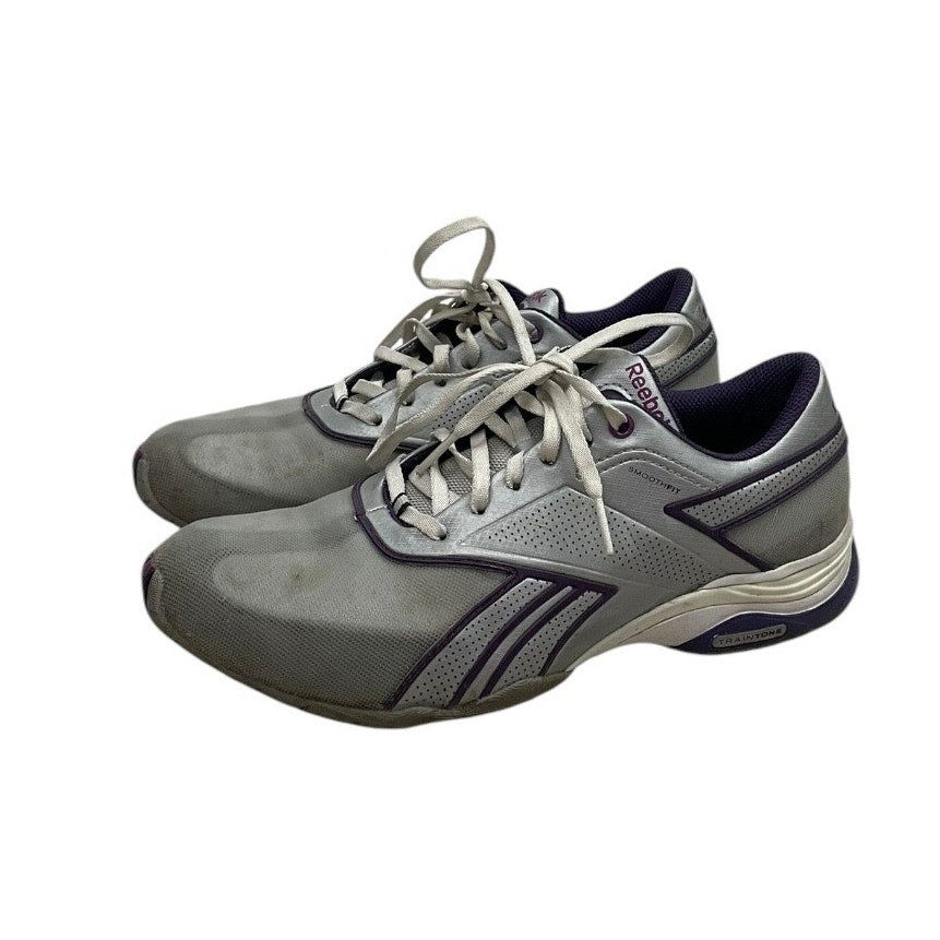 Reebok TrainTone SmoothFit Grey and Purple Athletic Sneakers