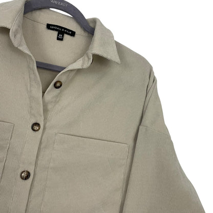 Kendall & Kylie Tan Corduroy Button Down Jacket