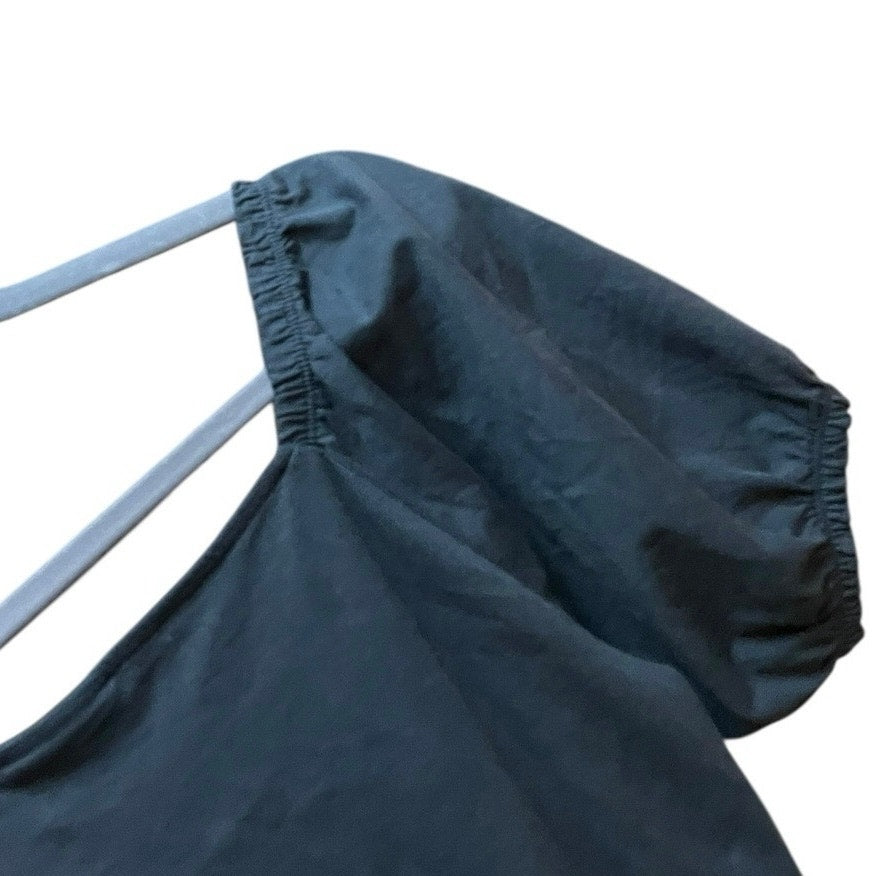 Noisy May Grey Puff Sleeve Tie Front Mini Dress