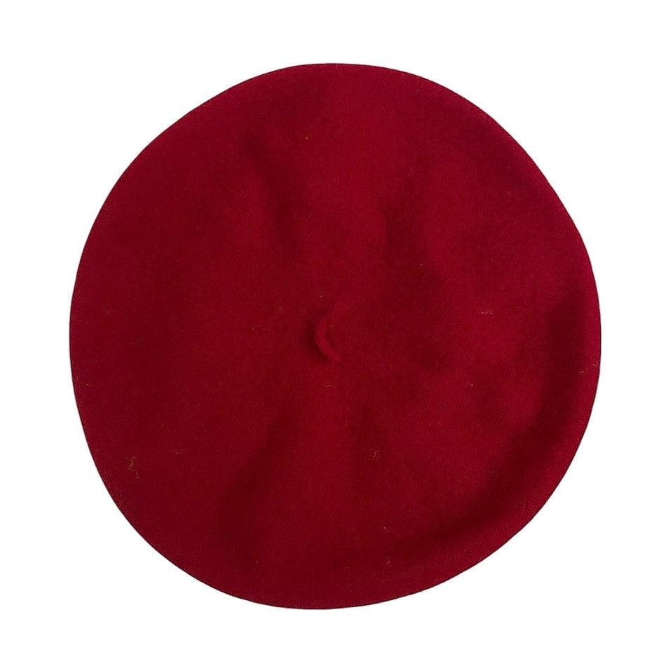 Aris Vintage Pure Wool Red Beret