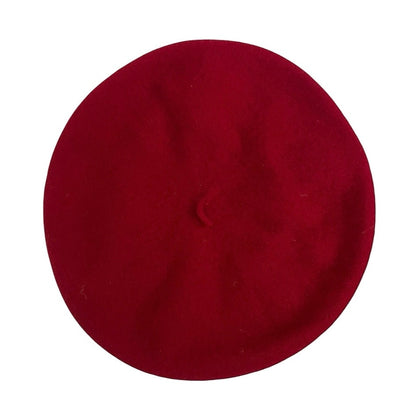 Aris Vintage Pure Wool Red Beret