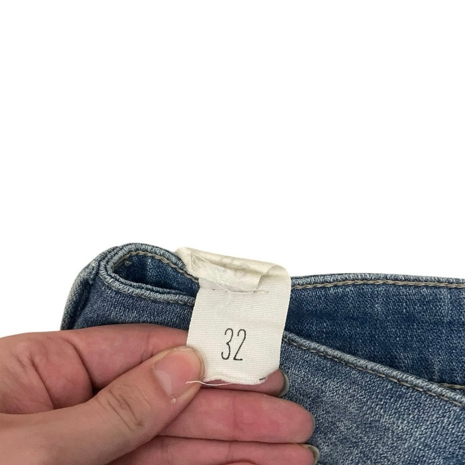 Cosmic Blue Love Distressed Jeans