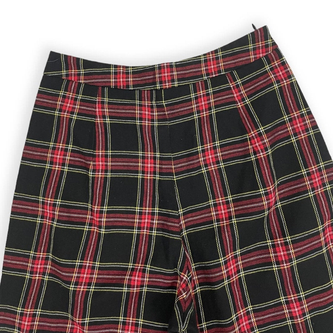 Red and Black Plaid Trousers