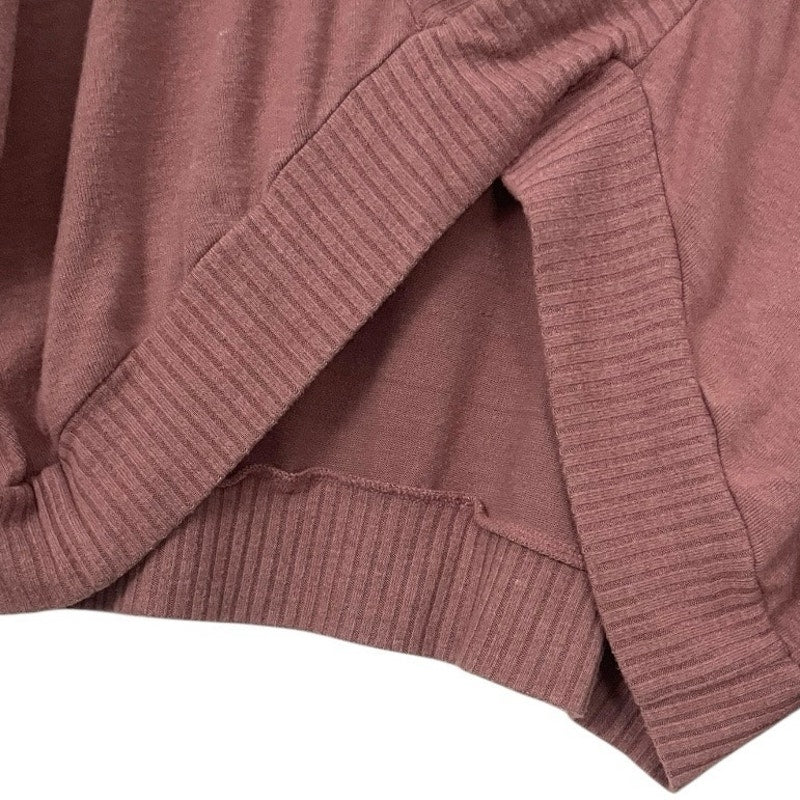 Big Water Blue Sky Pink Open Cutout Knot Back Sweater