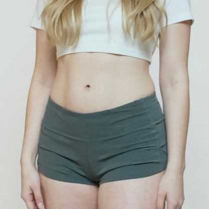 Lululemon Athletica Forest Green Active Mini Shorts