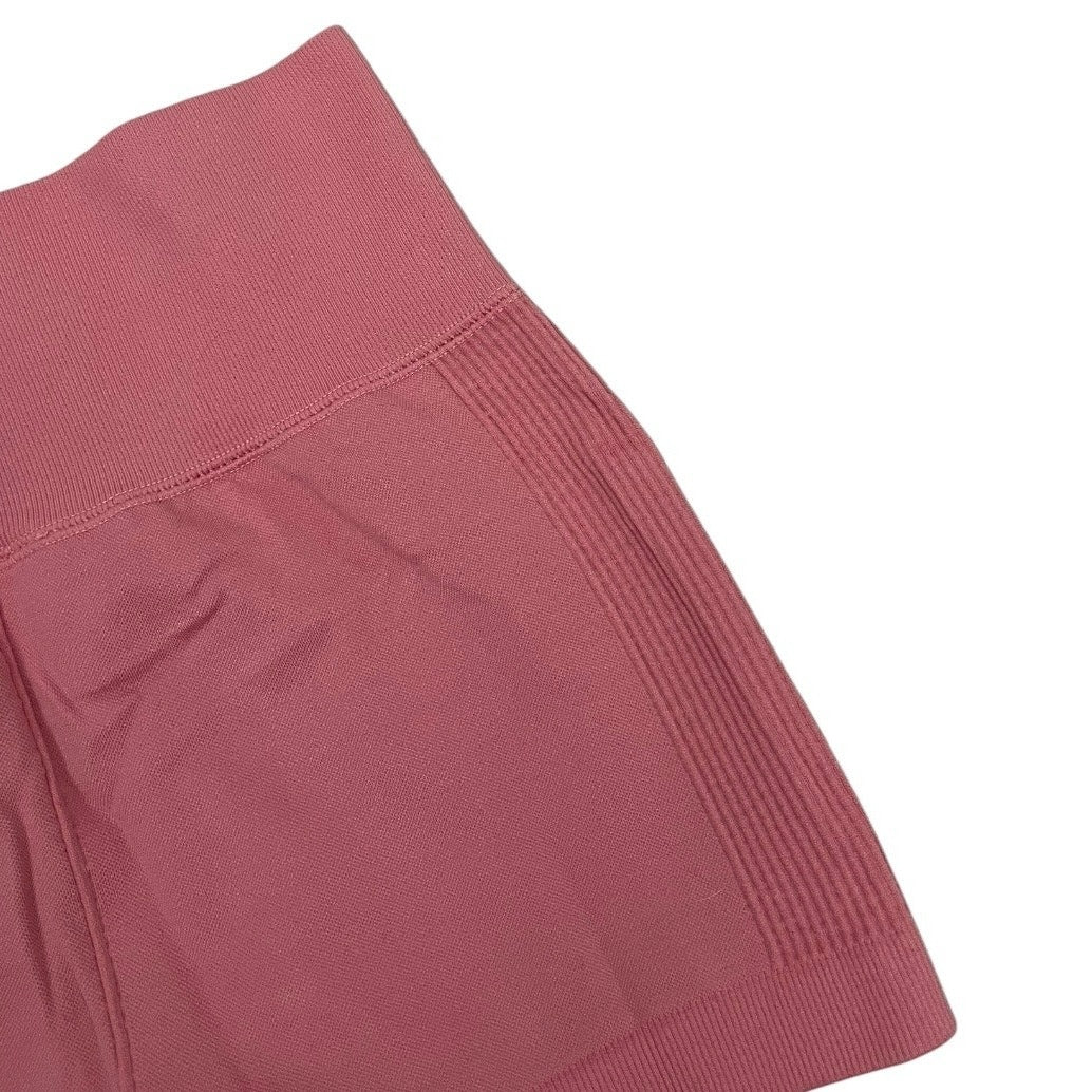 Forever 21 Pink Ribbed Mini Athletic Spandex Shorts