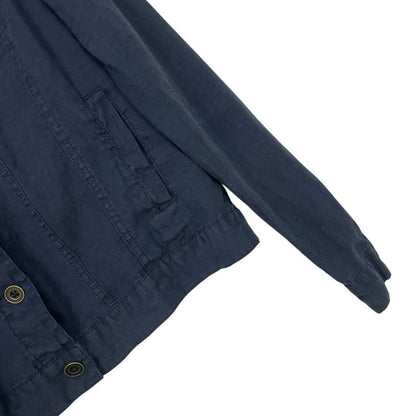 Michael Stars Navy Blue Button Down Lightweight Linen Jacket