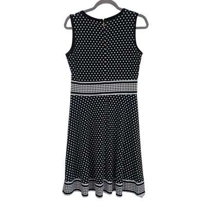 MICHAEL Michael Kors Black & White Polka Dot A-Line Dress
