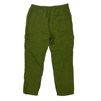 C&C California Olive Green Linen Cargo Pants