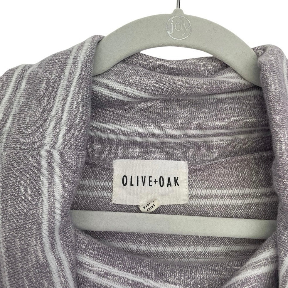 Olive + Oak Purple Striped Cowl Neck Sweatshirt