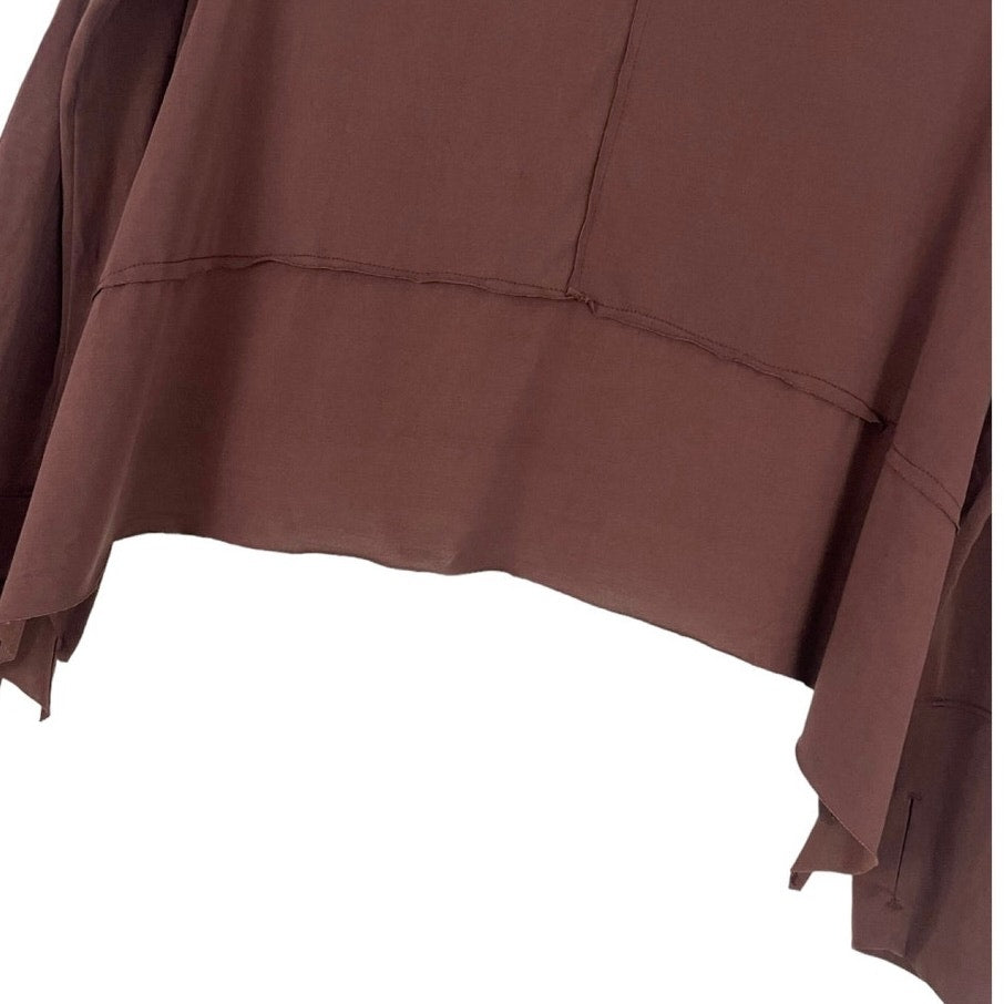 Adidas Soft Brown Long Sleeve Asymmetrical Top