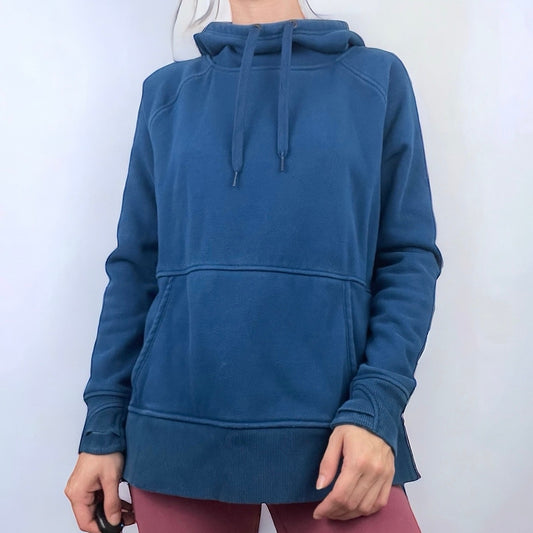 Athleta Blue Fur Lined Hooded Sweatshirt