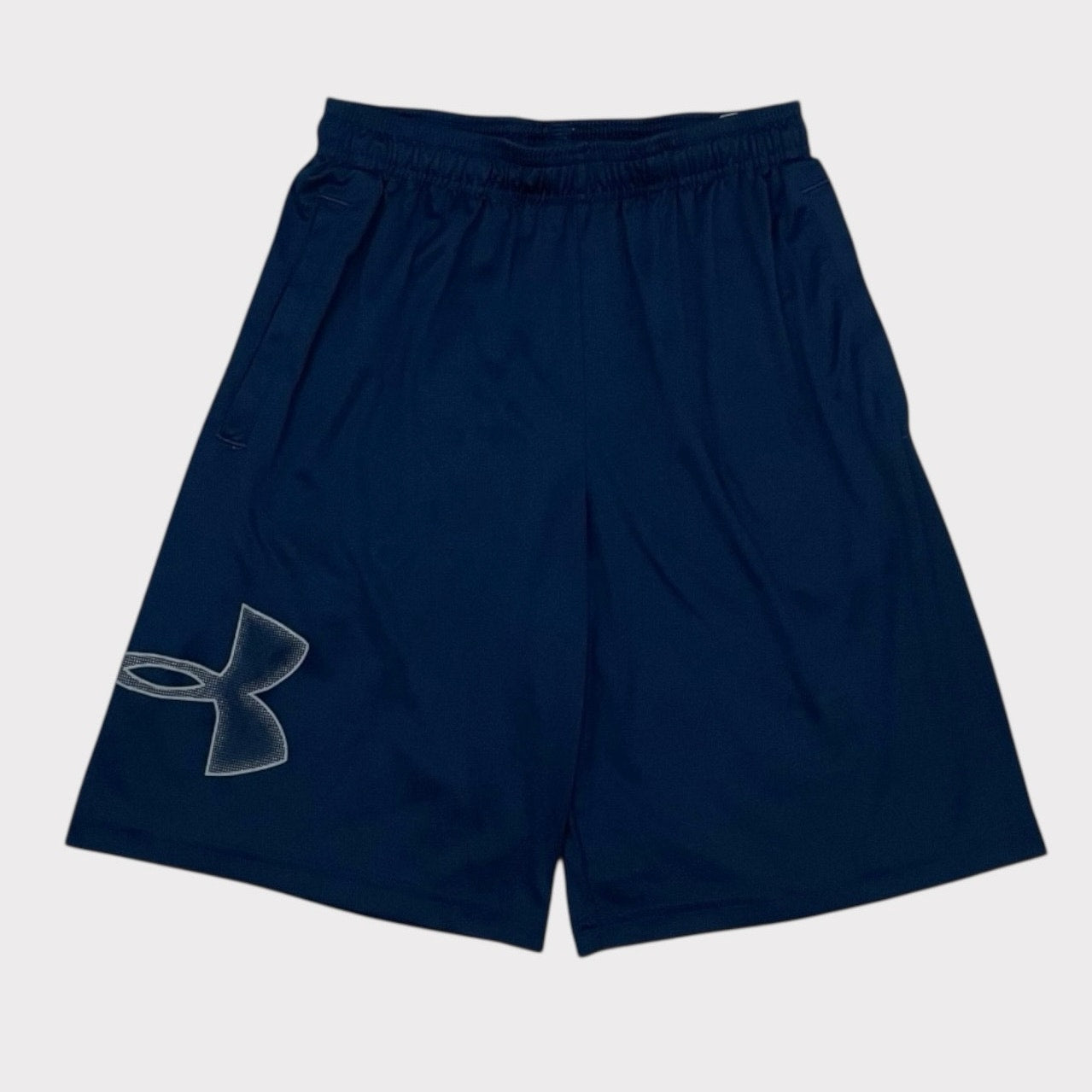 Under Armour Mens Navy Blue Loose Fit Athletic Shorts