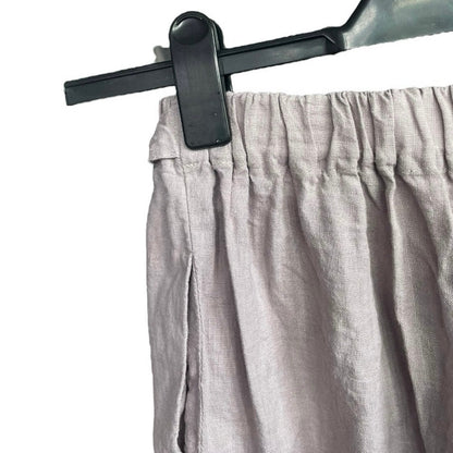 Lo Len Ok Light Lavender Midi Linen Shorts