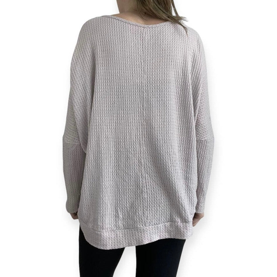 Lime n Chili Soft Light Lavender Knit Long Sleeve Top