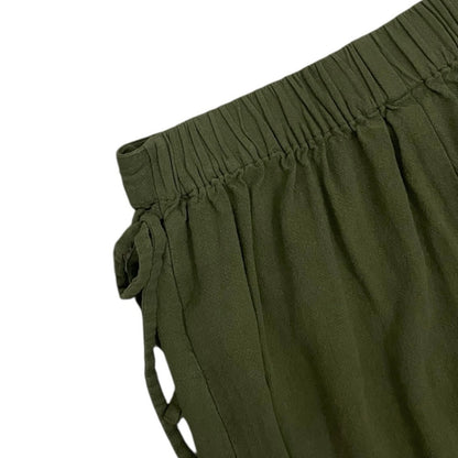 A.N.D. Eawy Olive Green Wrap Mini Skirt