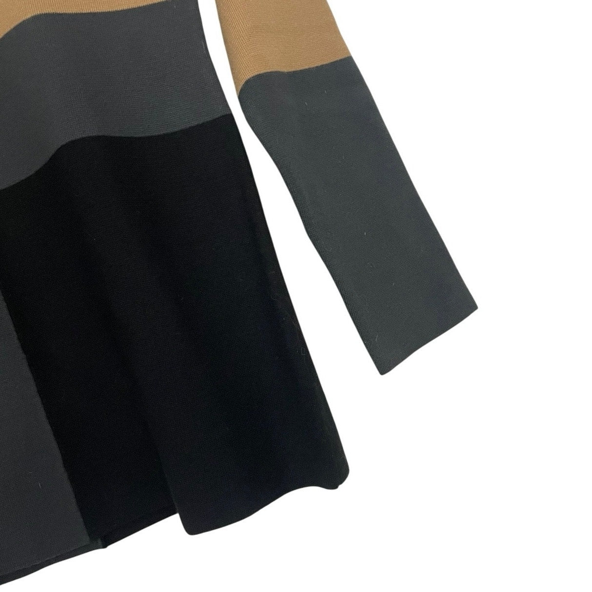 Doncaster Brown & Black Color Block V-Neck Sweater