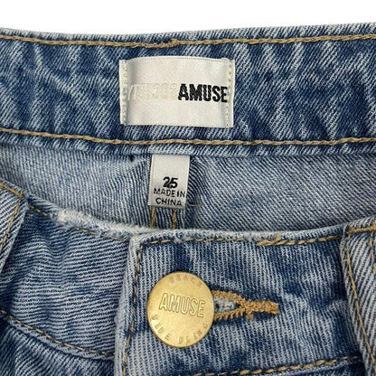 Amuse Society High Rise Denim Mini Jean Shorts