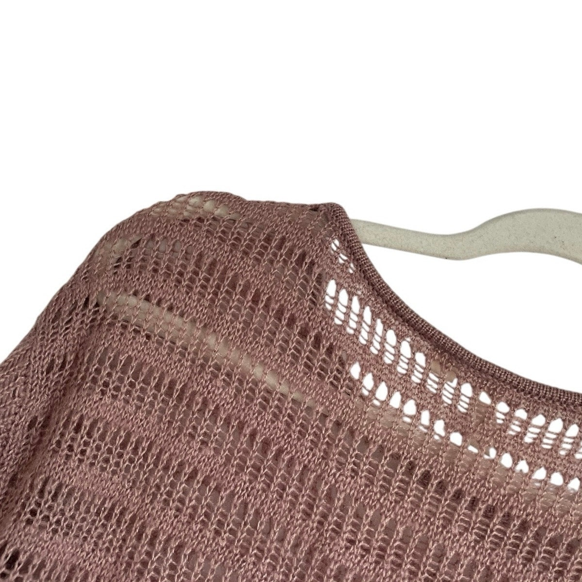 Frenchi Shimmery Pink Long Sleeve Loose Knit Long Blouse