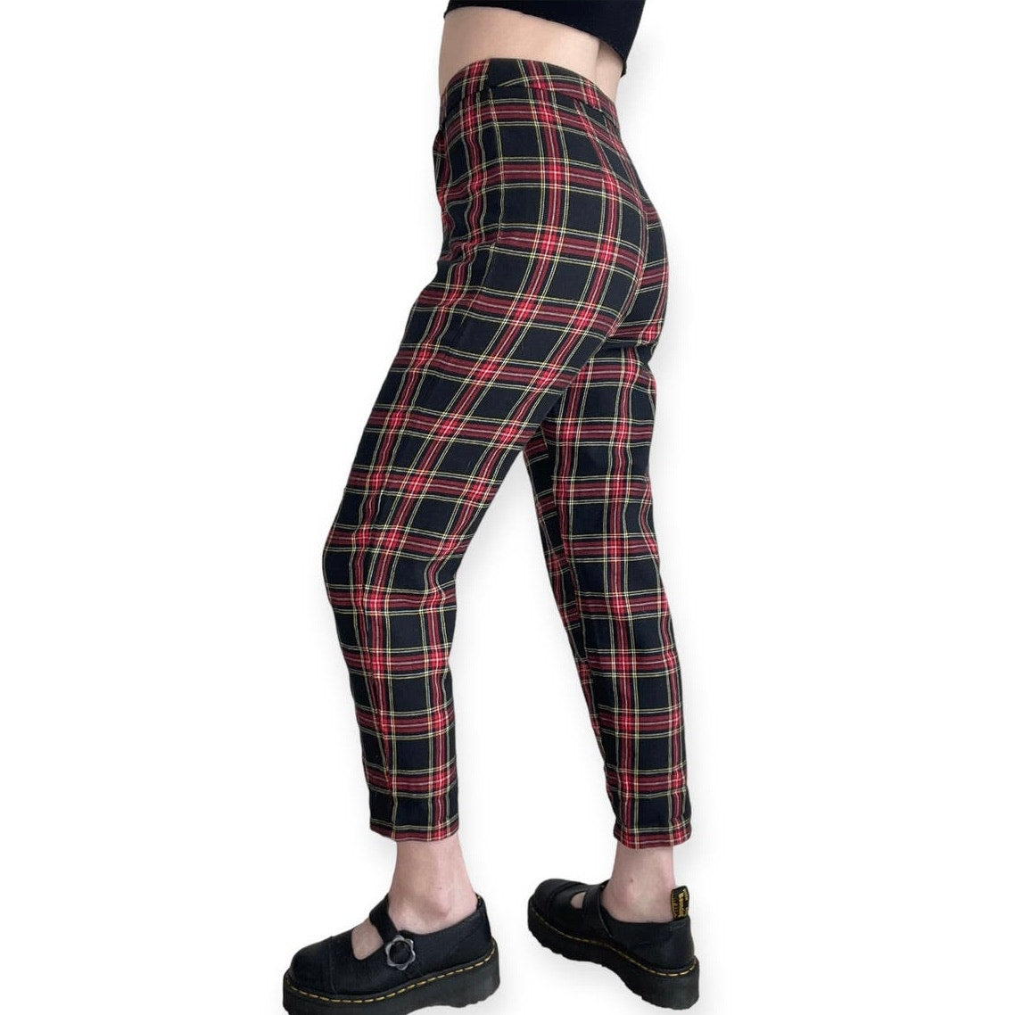 Red and Black Plaid Trousers