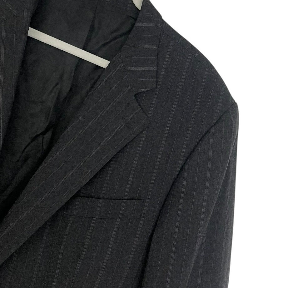 CHAPS Ralph Lauren Mens Grey Pinstripe Wool Sport Coat Blazer