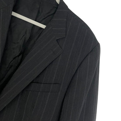 CHAPS Ralph Lauren Mens Grey Pinstripe Wool Sport Coat Blazer